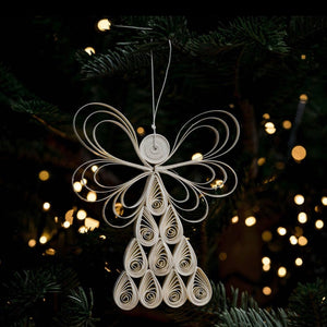 QUILLED ANGEL HANGING ORNAMENT