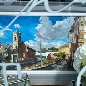OIL PAINTING OF WADDINGTON NR CLITHEROE