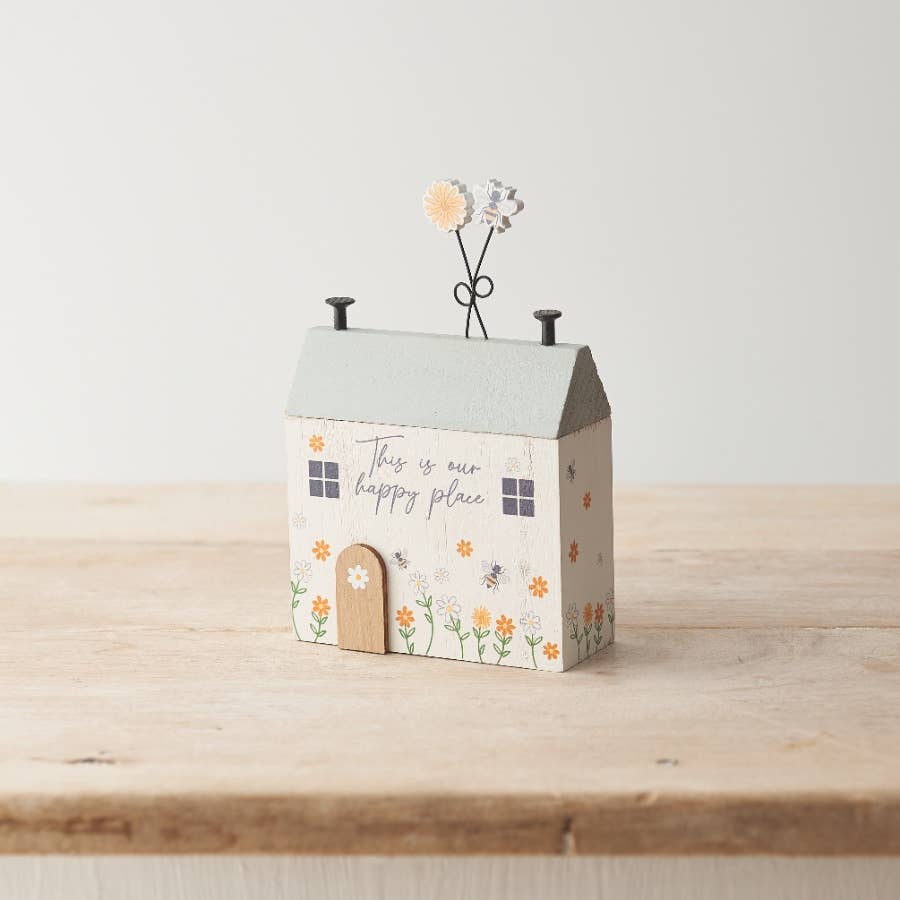 "OUR HAPPY PLACE" WOODEN BLOCK