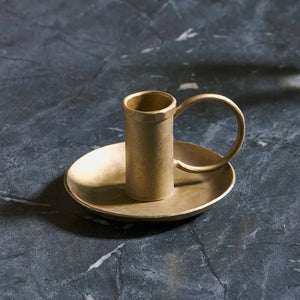 AMRI IRON - BRASS FINISH CANDLESTICK