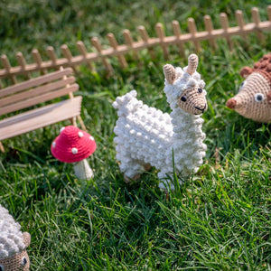 CROCHETED CUDDLY TOY LLAMA LUKE