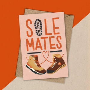 SOLE MATES - HIKING LOVE GREETING CARD