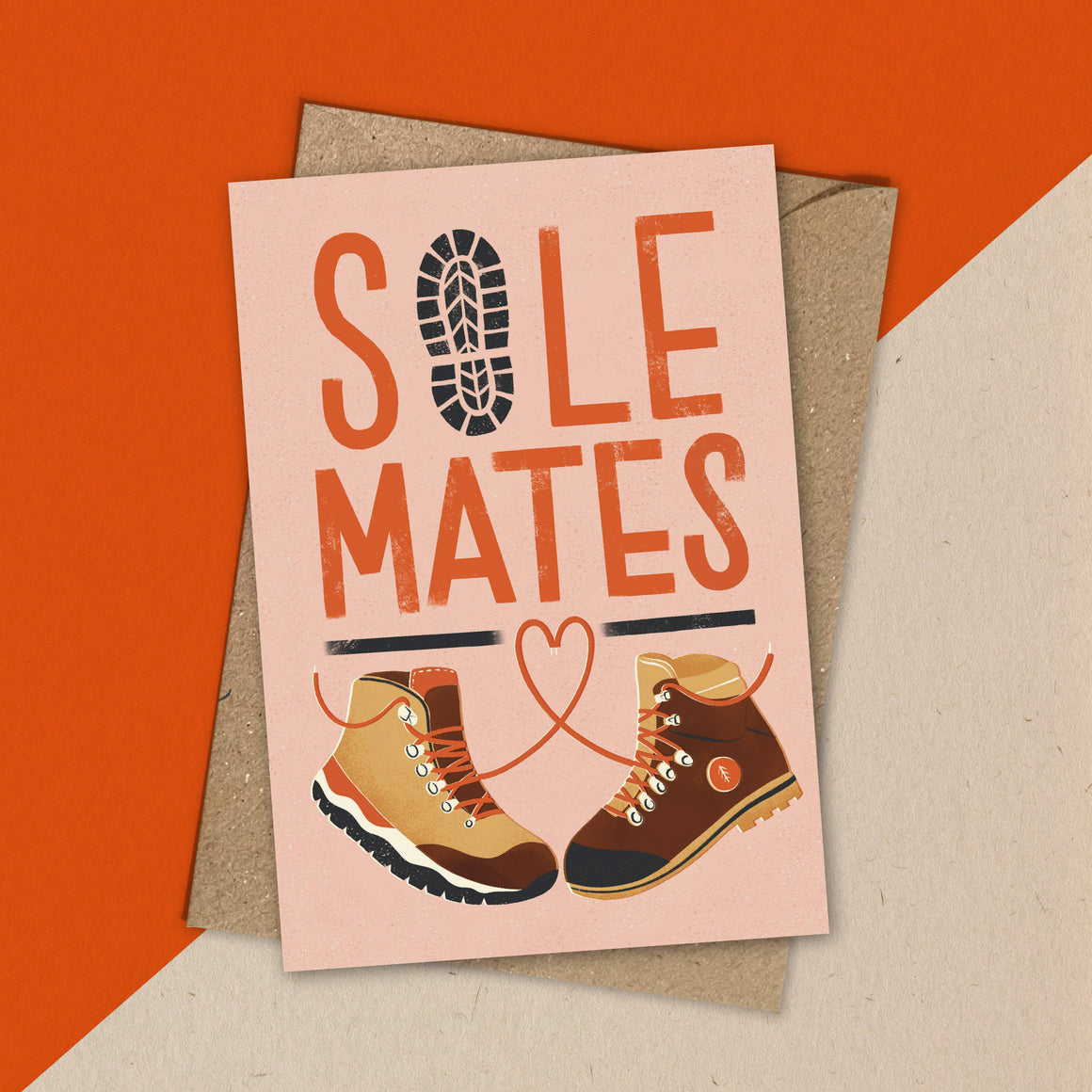 SOLE MATES - HIKING LOVE GREETING CARD