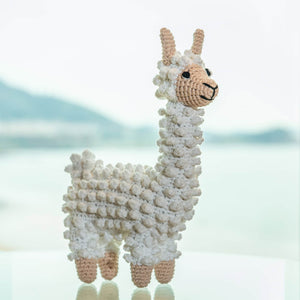 CROCHETED CUDDLY TOY LLAMA LUKE