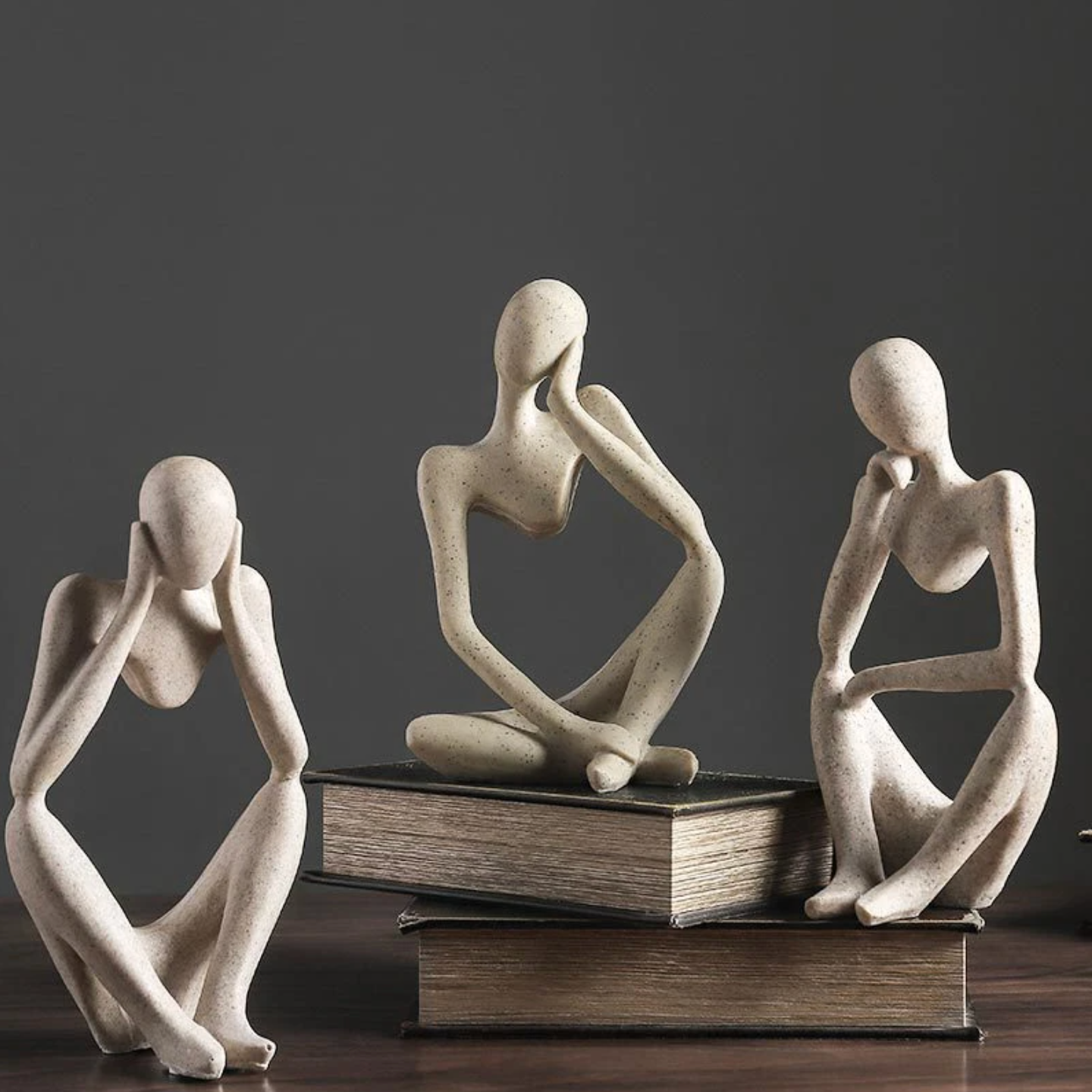 Nordic Abstract Thinker Figurines - Feather & Twigs