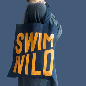 NAVY SWIM WILD TOTE