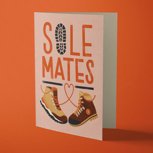SOLE MATES - HIKING LOVE GREETING CARD
