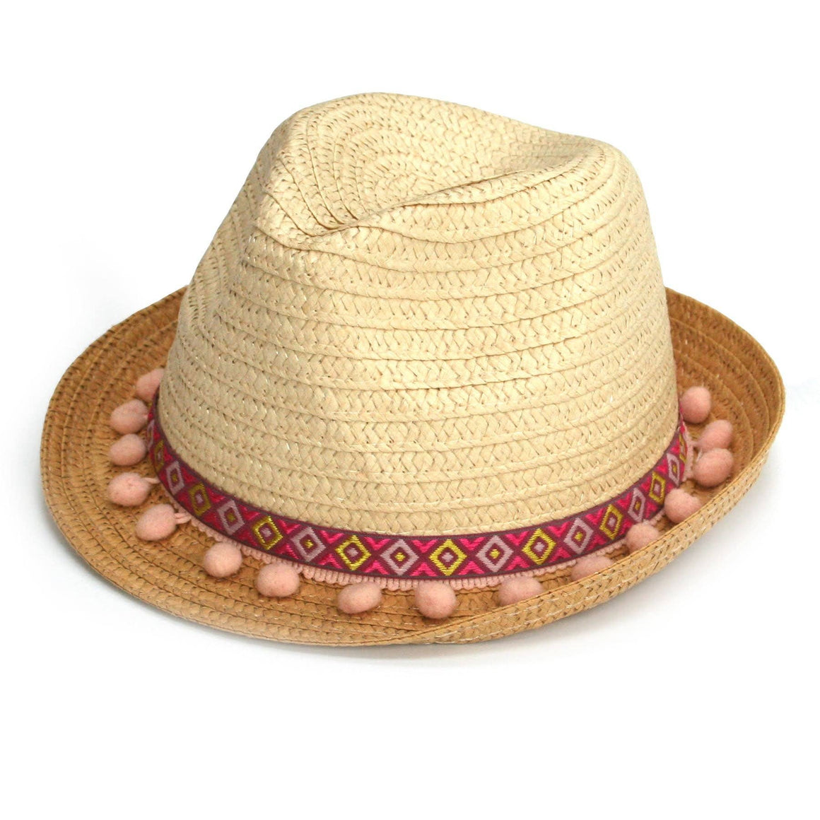 CHILDREN'S POM POM AND BAND DETAIL FOLDABLE HAT