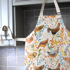 CHICKENS CHILDREN'S SIZE COTTON APRON