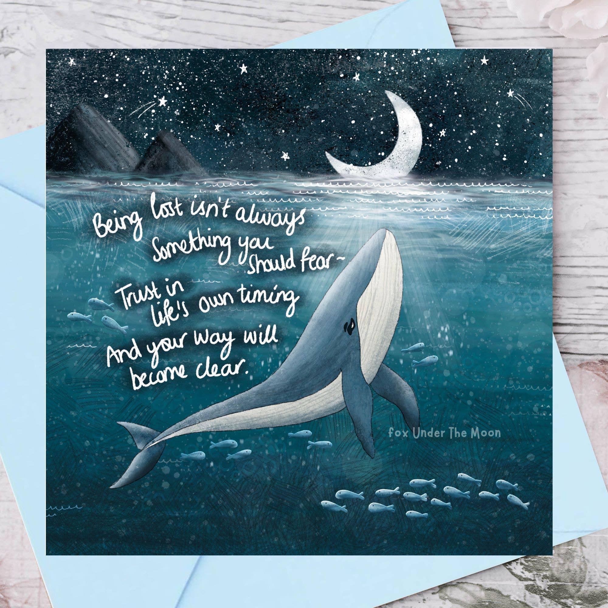 FIND YOUR WAY FOILED GREETING CARD BY FOX UNDER THE MOON - Feather & Twigs