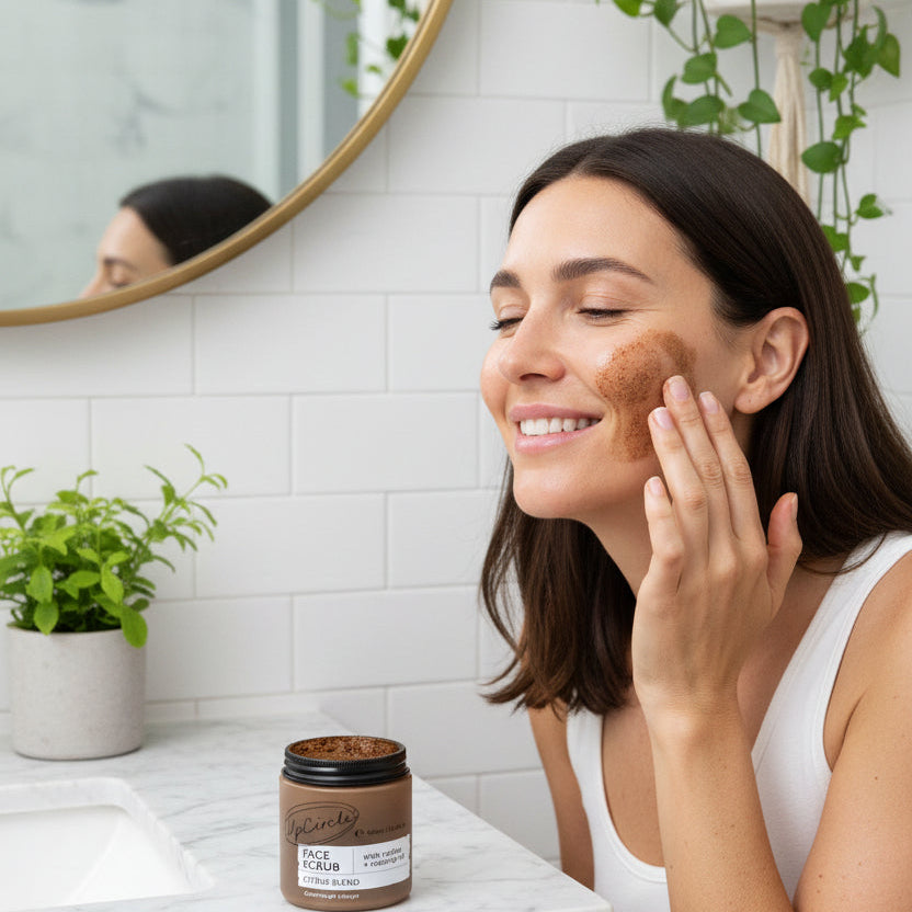 COFFEE & ROSEHIP CITRUS FACE SCRUB VEGAN ECO EXFOLIATOR - Feather & Twigs