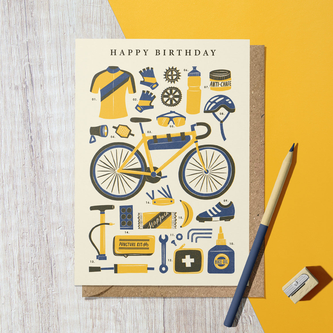 CYCLING KIT - CYCLING KIT - OUTDOOR BIKE VINTAGE STYLE BIRTHDAY CARD