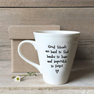 PORCELAIN FRIENDSHIP MUGS - VARIOUS MESSAGES