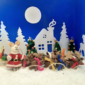 HANDMADE FELT BIODEGRADABLE CHRISTMAS MRS SANTA CLAUS