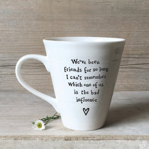PORCELAIN FRIENDSHIP MUGS - VARIOUS MESSAGES