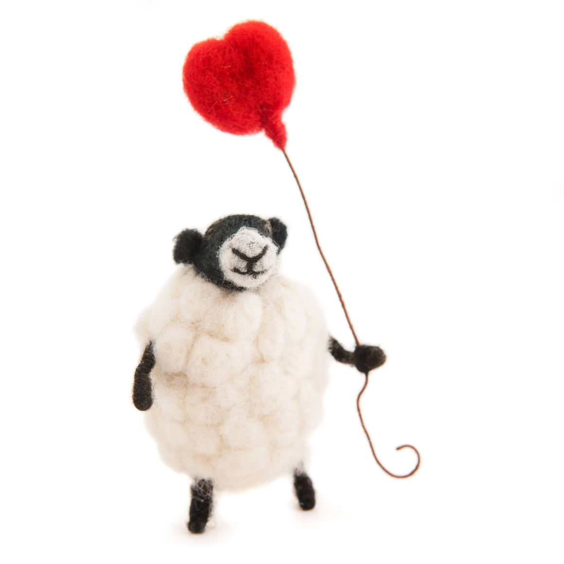 Sheply Sheep with Heart Balloon - Feather & Twigs