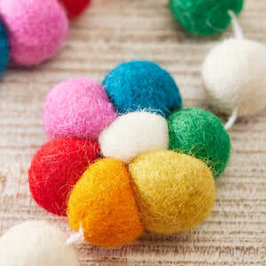 FELT RAINBOW FLOWER GARLAND