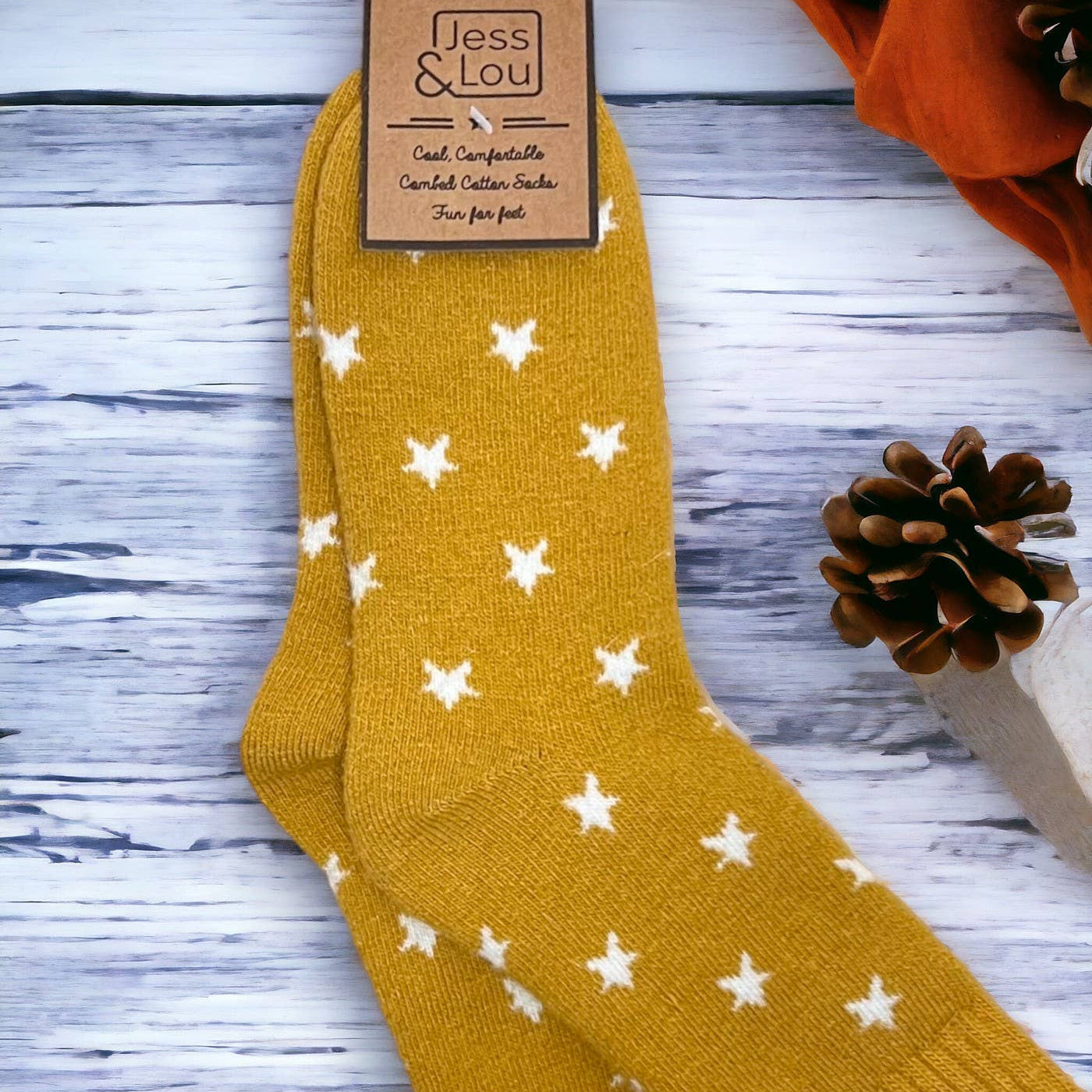 Stylish Stars Ribbed Socks - Feather & Twigs