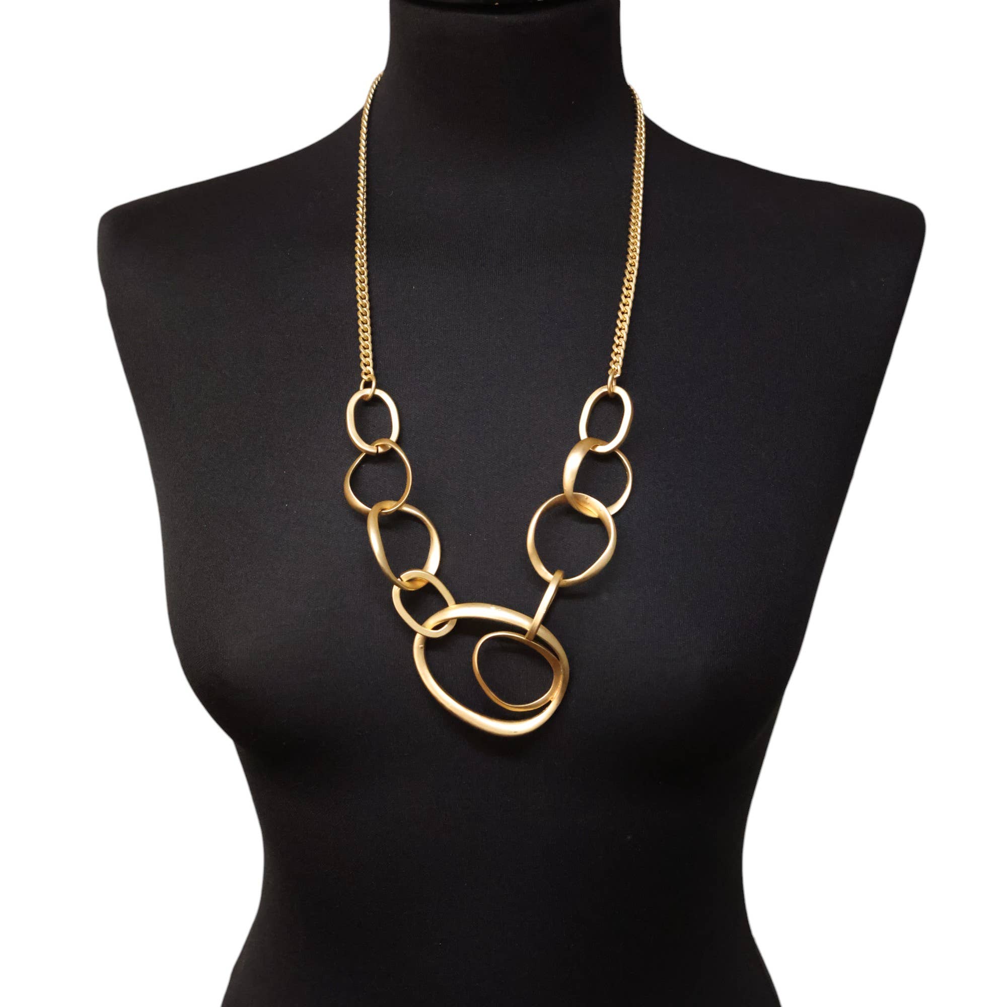 Statement Necklace Large Loops Necklace  - Feather & Twigs