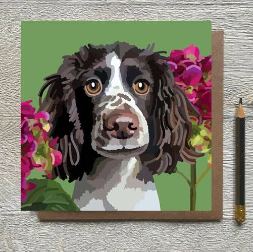 Blank Springer greeting card by Sarah Kelleher featuring a floral illustration on textured paper for versatile occasions.