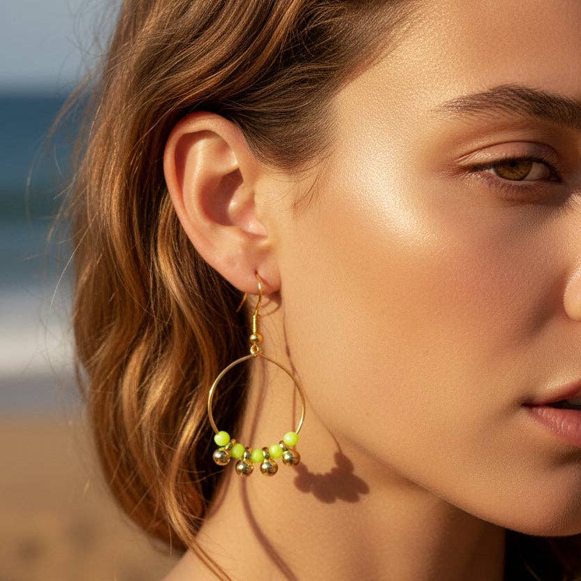 DINKY EARRINGS - YELLOW - Feather & Twigs