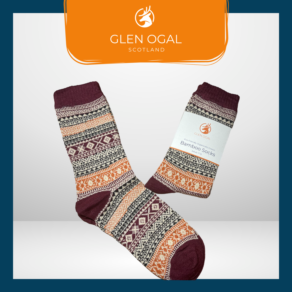 MEN’S CLASSIC RED BAMBOO SOCKS