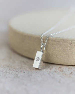 STERLING SILVER INGOT PENDANT - SMALLt