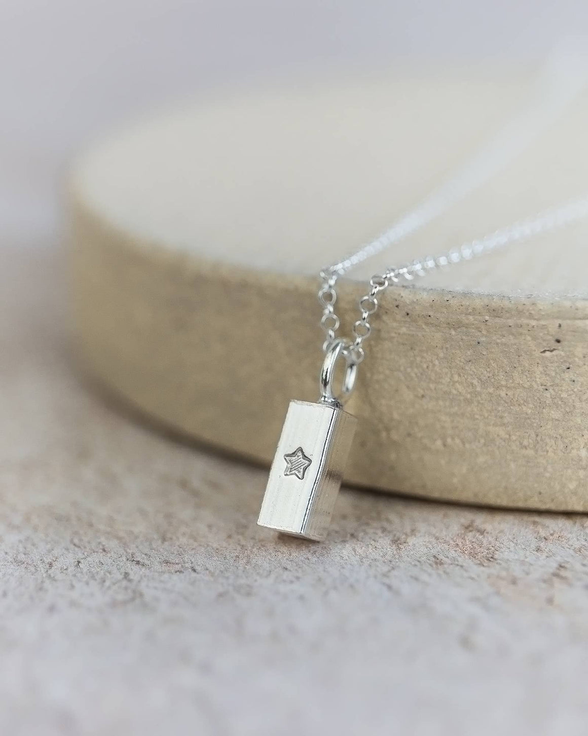 STERLING SILVER INGOT PENDANT - SMALLt