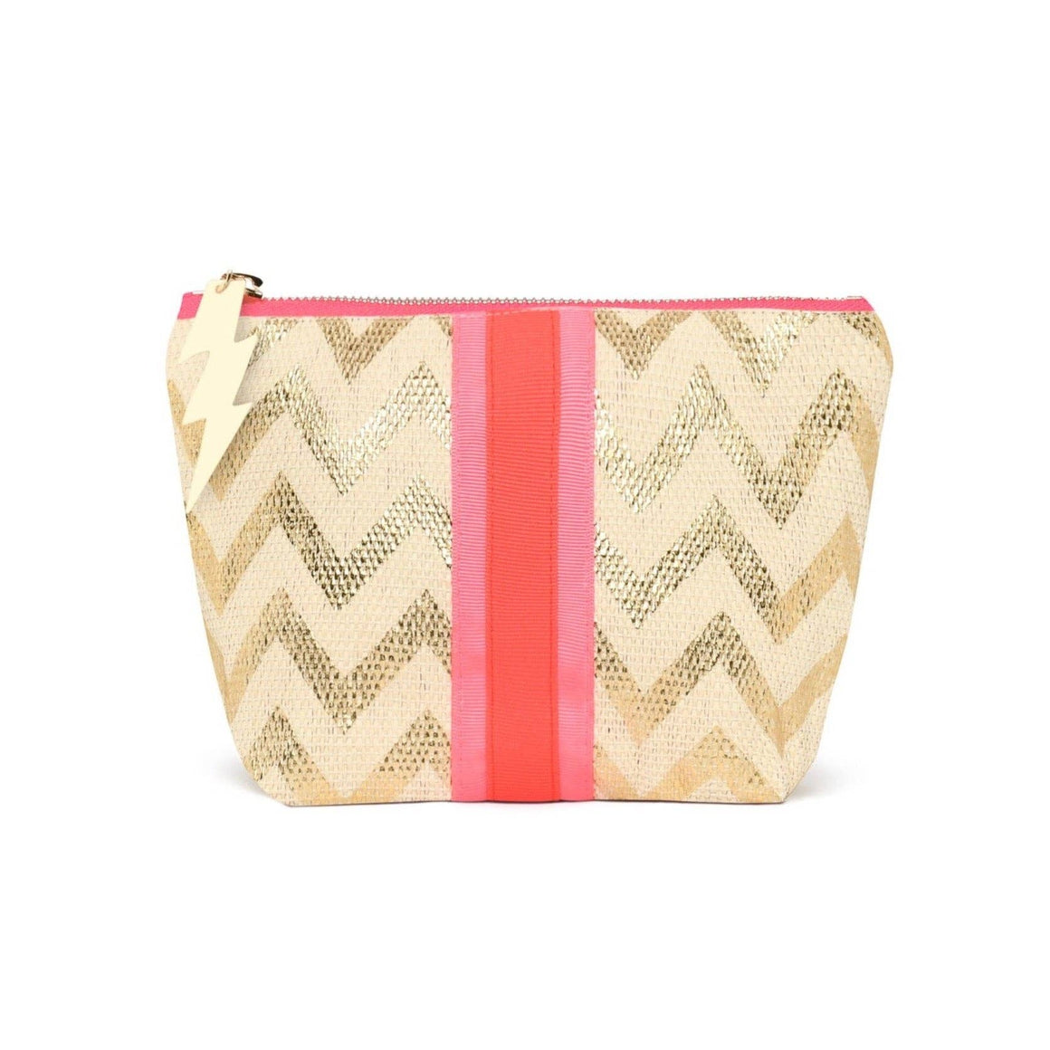 SMALL GOLD ZIG ZAG BAG - Feather & Twigs