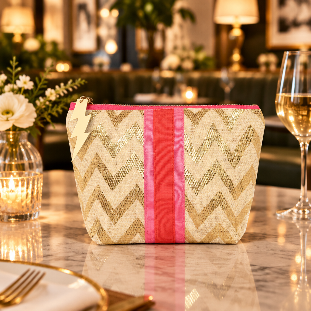 Cockatoo makeup and clutch zip bag, stylish cosmetic bag with zipper closure, featuring a sleek design and spacious interior for cosmetics.