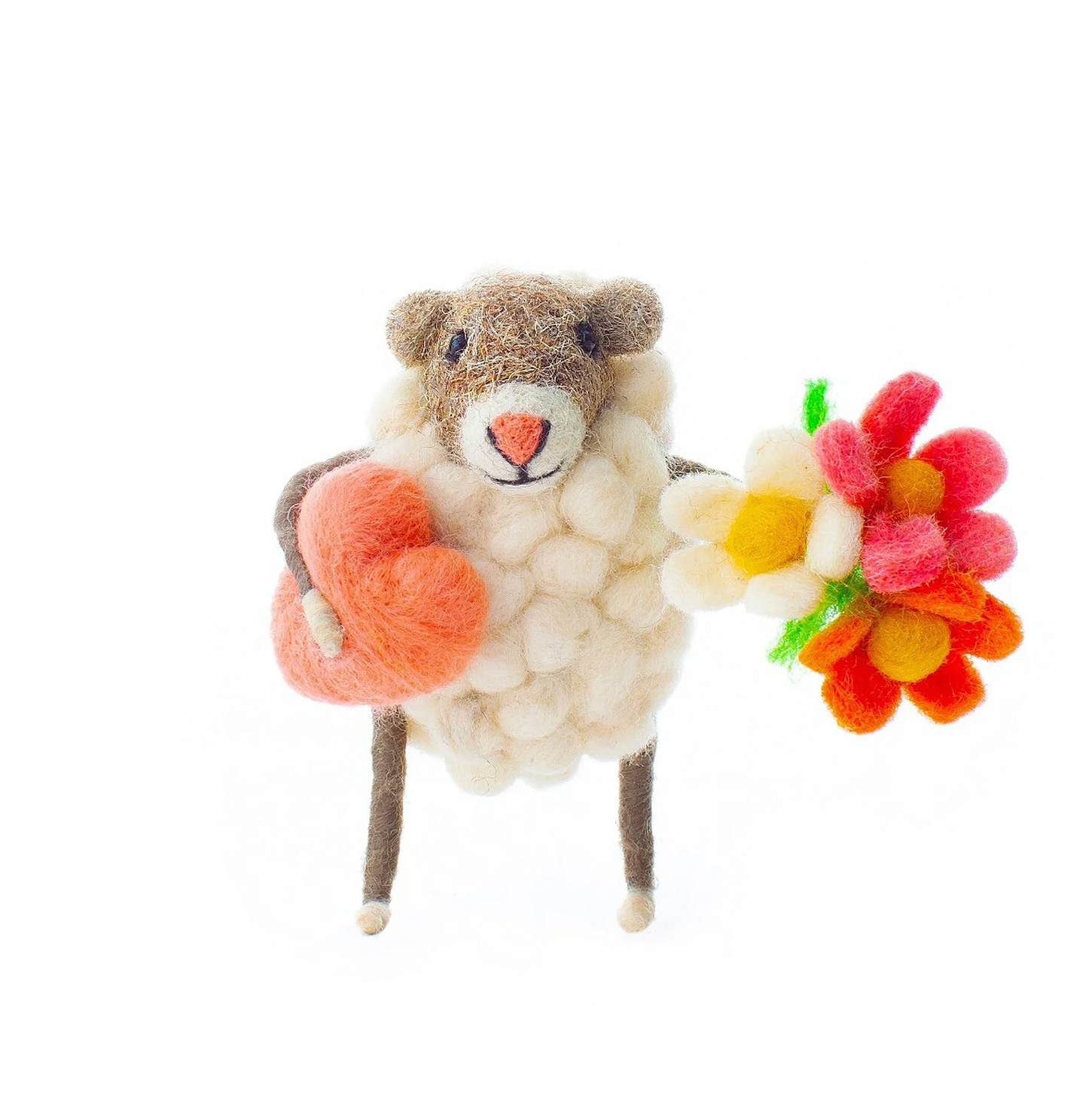 Heart and Flowers Sheep - Feather & Twigs