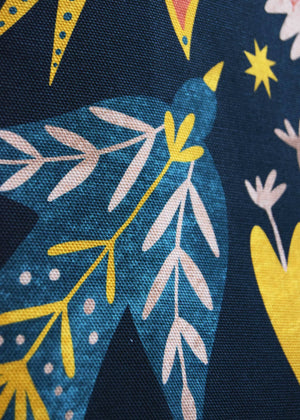 FOLK BIRDS COTTON APRON BY FREYA SNOW