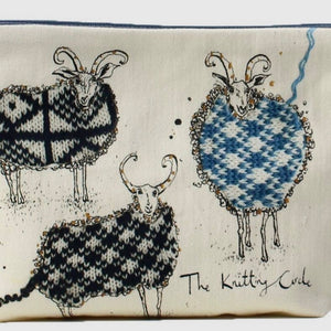 ANNA WRIGHT - “THE KNITTING CIRCLE”COSMETIC OR MAKE UP BAGS