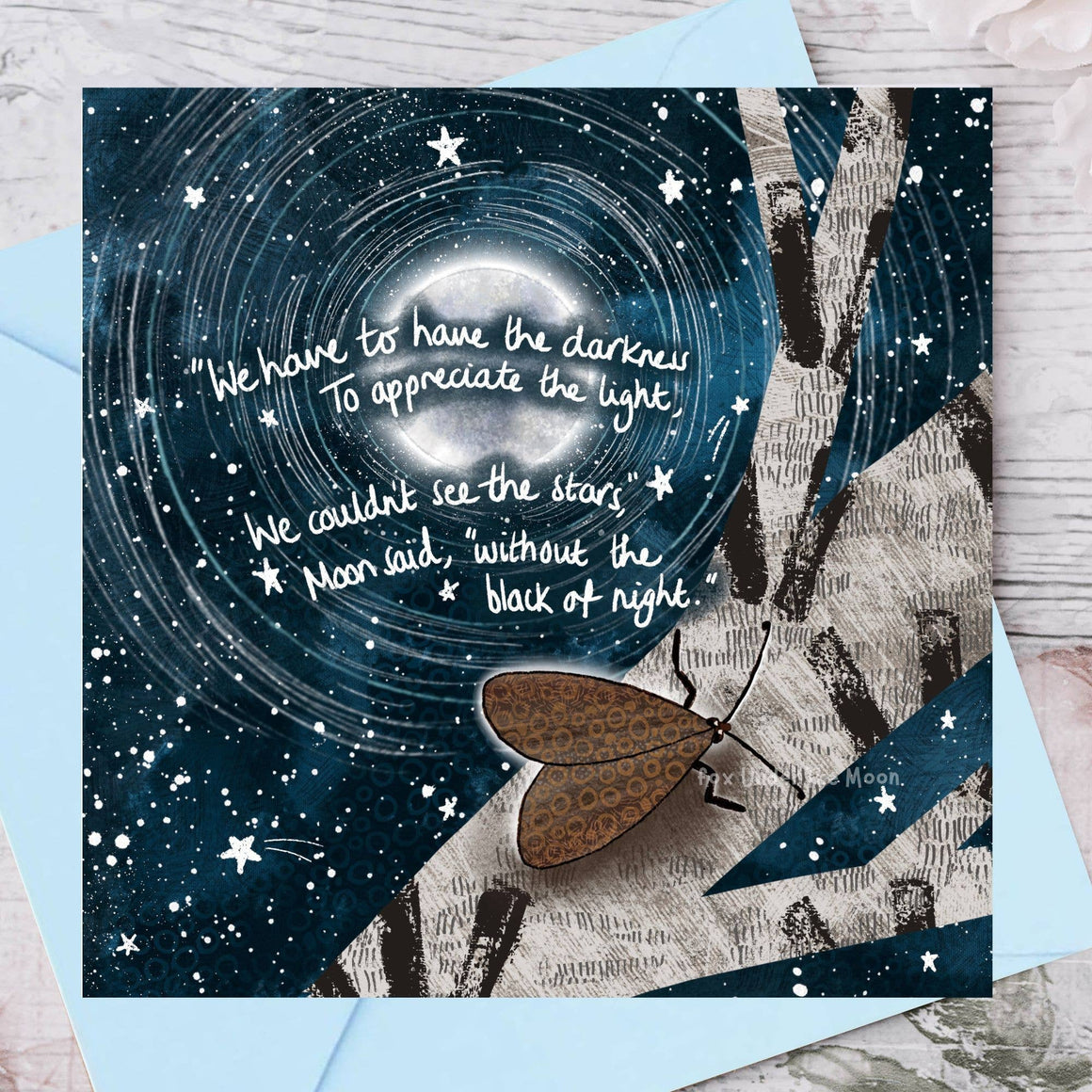 'Darkness' - Greeting Card by Fox Under The Moon - Feather & Twigs