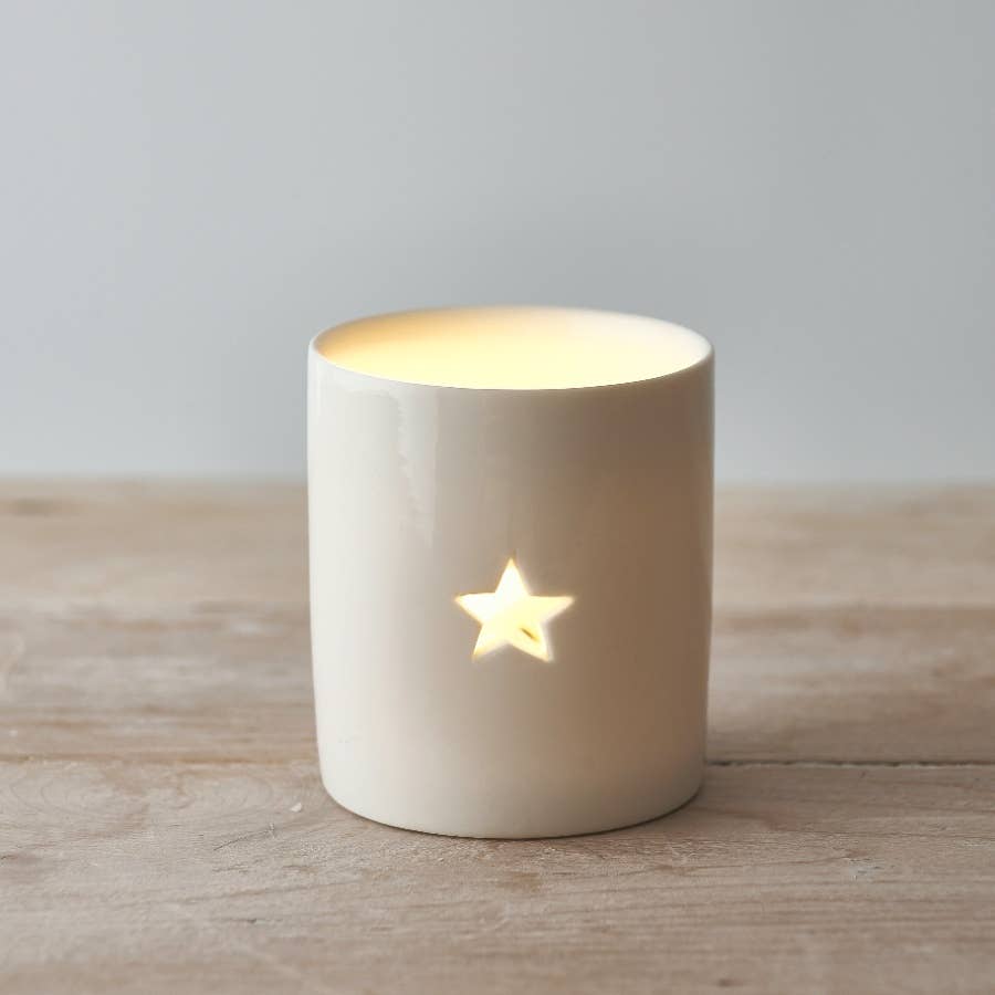 SIMPLE STAR T-LIGHT HOLDER - 8cm