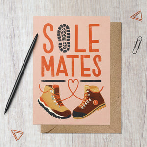 SOLE MATES - HIKING LOVE GREETING CARD
