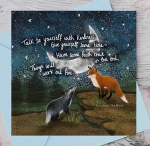 FOX UNDER THE MOON CARDS -VARIOUS WITH SPECIAL MESSAGES