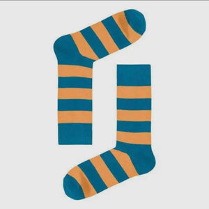 LADIES STRIPY COTTON SOCKS - VARIOUS DESIGNS