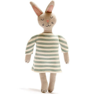 ORGANIC COTTON KNITTED BUNNY DOLL PLUSH TOY - 42cm