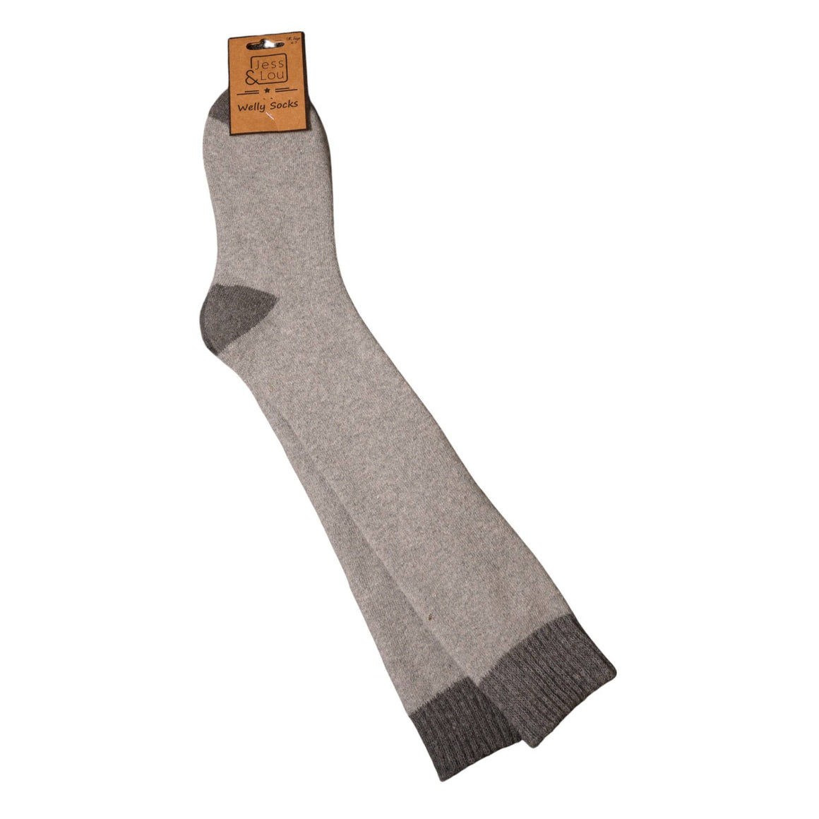 Grey Super Cosy Knee High Socks SL754 - Feather & Twigs