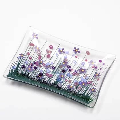 HANDMADE FUSED GLASS - VIOLET MEDIUM DISH