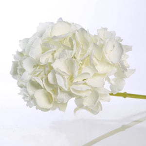 ARTIFICAL WHITE MEDIUM HYDRANGEA SHORT STEM