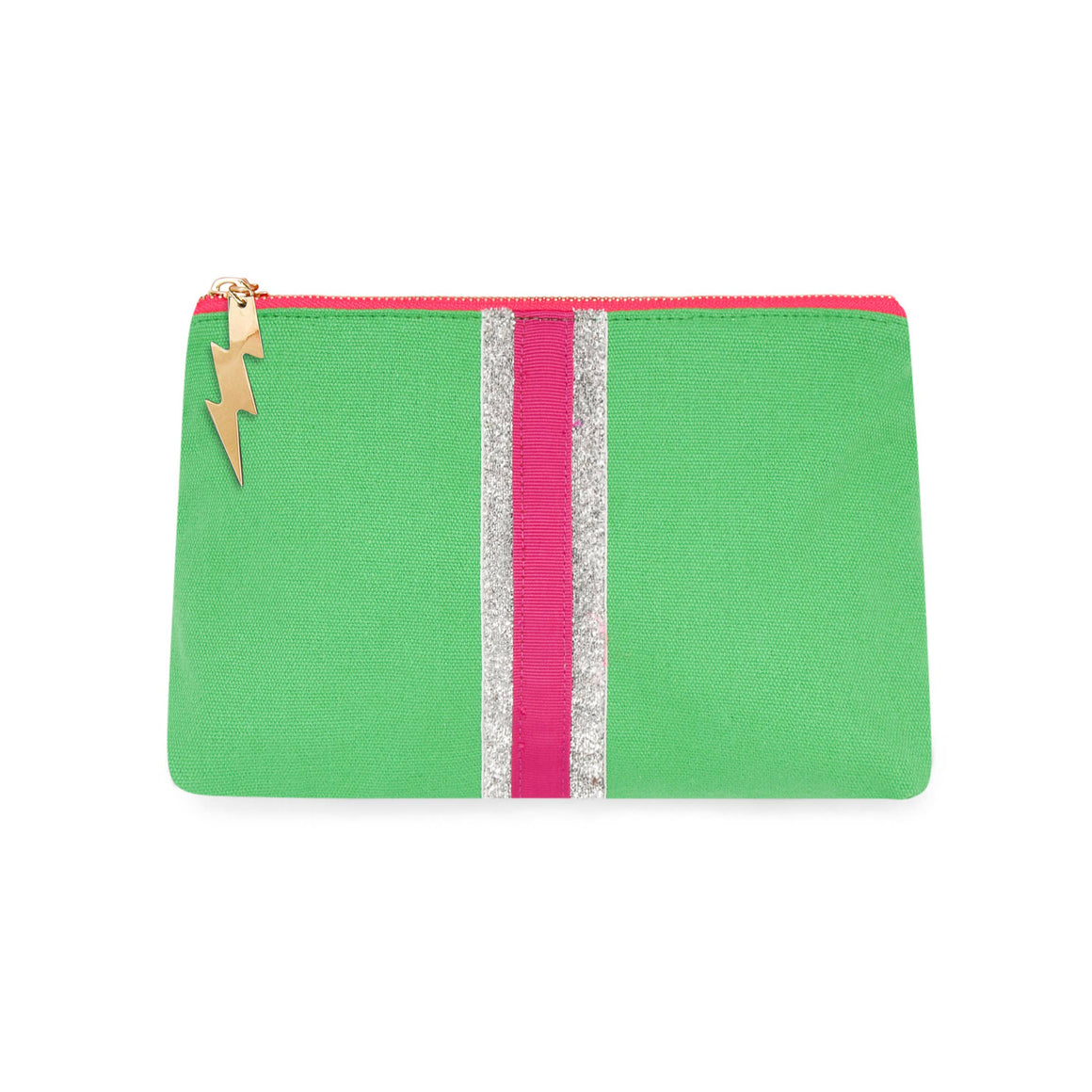 EMERALD LUCKY STRIPE CLUTCH