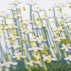 HANDMADE FUSED GLASS - DAISY SMALL TRINKET DISH