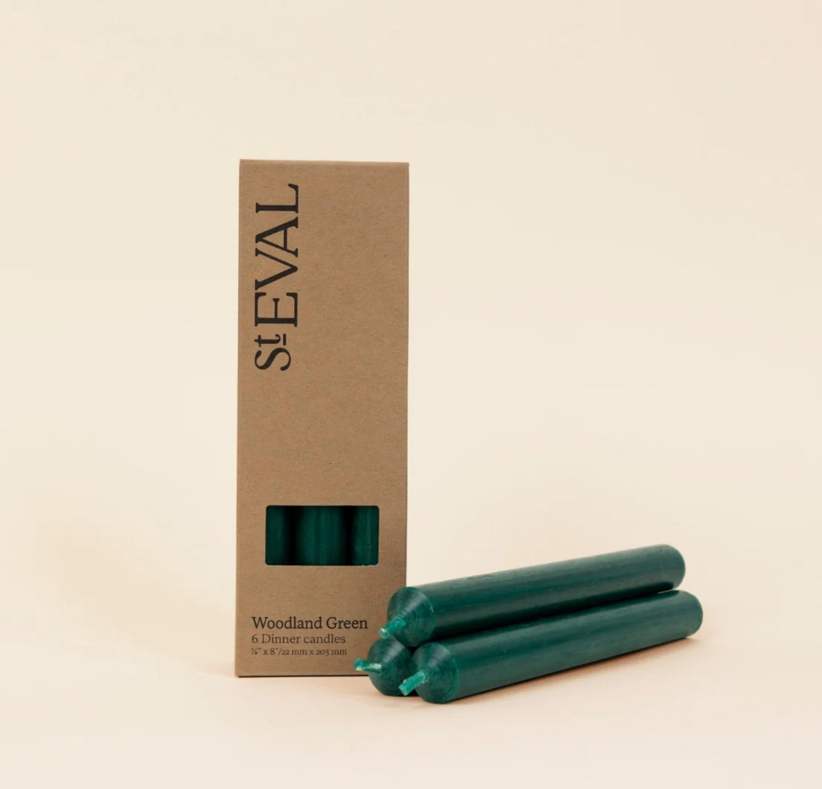 WOODLAND GREEN 8" DINNER CANDLES – FOREST MAGIC AT TWILIGHT