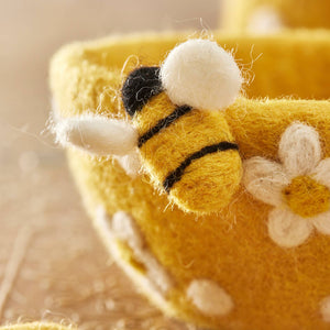 FELT AND BEE DAISY DECORATIVE BOWL