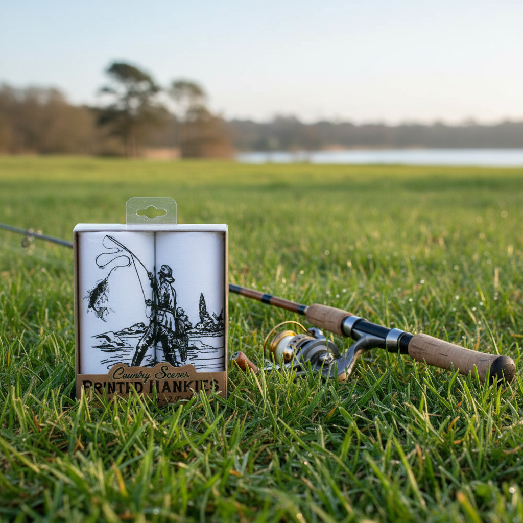 FISHING DESIGN COTTON HANDKERCHIEFS BY SOPHOS