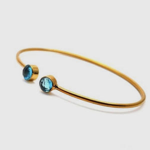 BLUE TOPAZ GOLD PLATED BRACELET