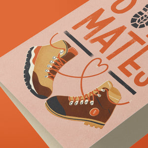 SOLE MATES - HIKING LOVE GREETING CARD