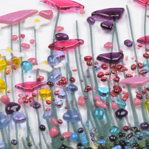 HANDMADE FUSED GLASS - WILDFLOWER CURVE